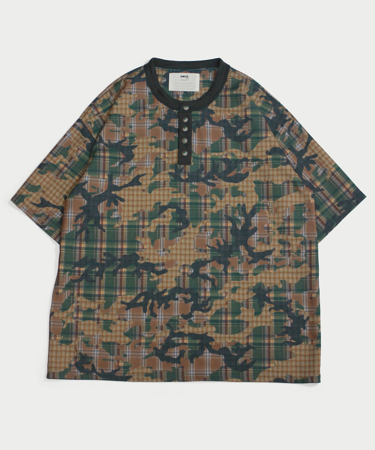 CHECK CAMO HENRY TEE