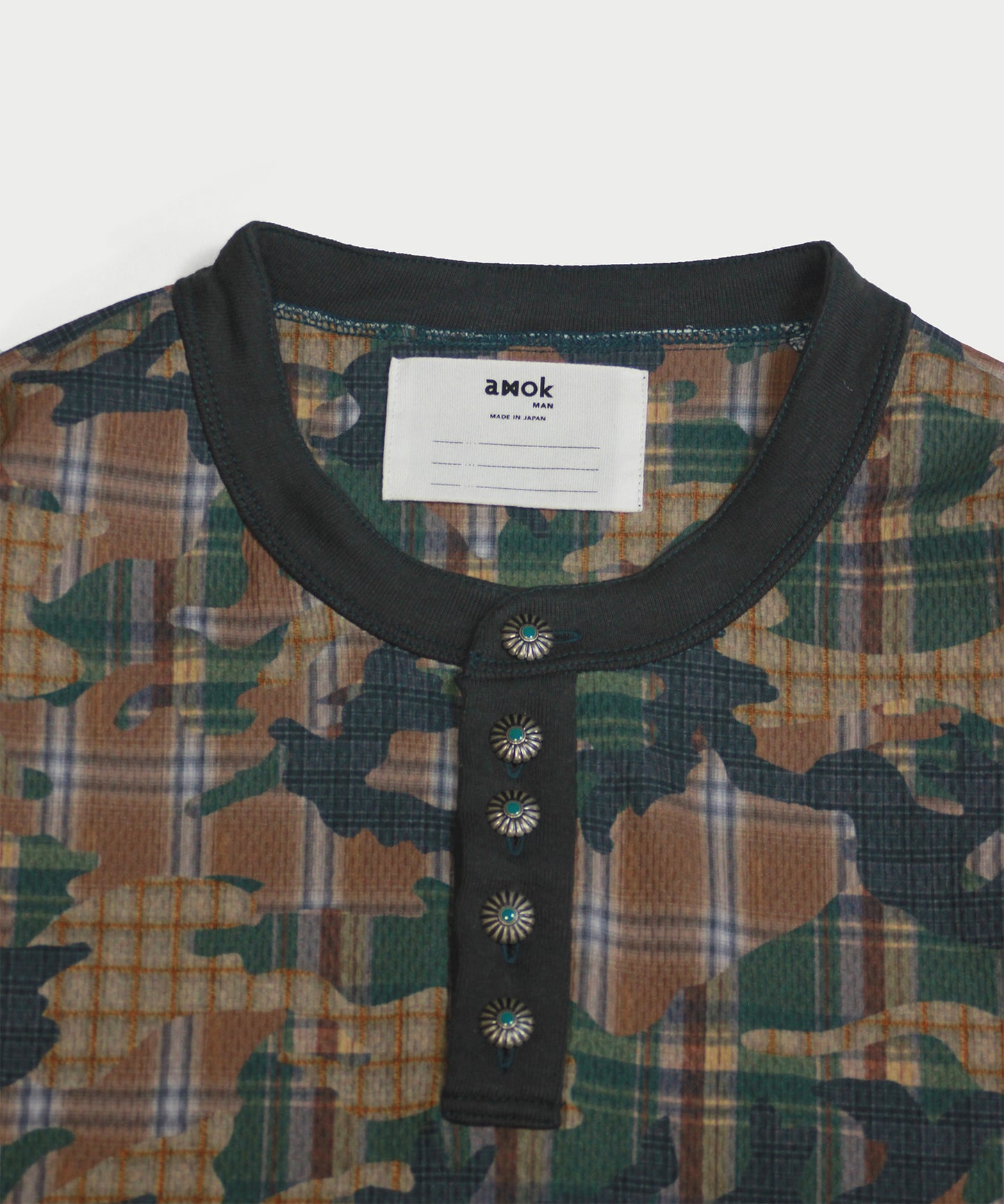 CHECK CAMO HENRY TEE