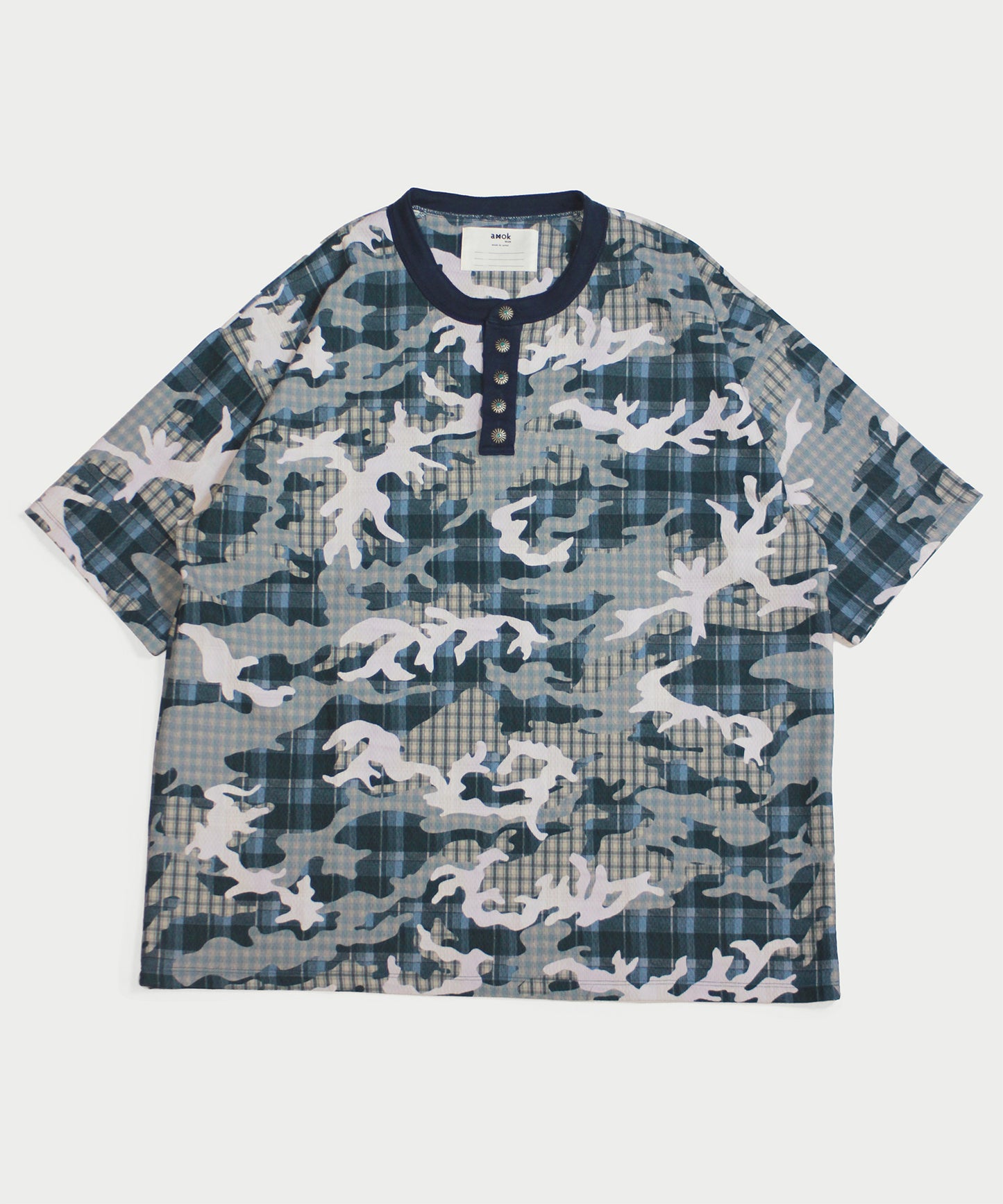 CHECK CAMO HENRY TEE