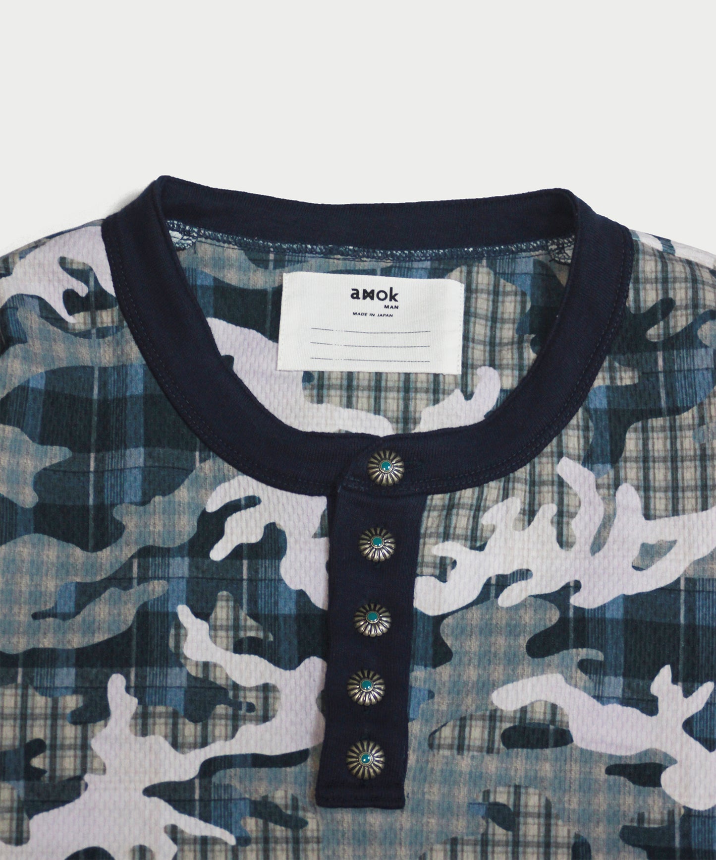 CHECK CAMO HENRY TEE