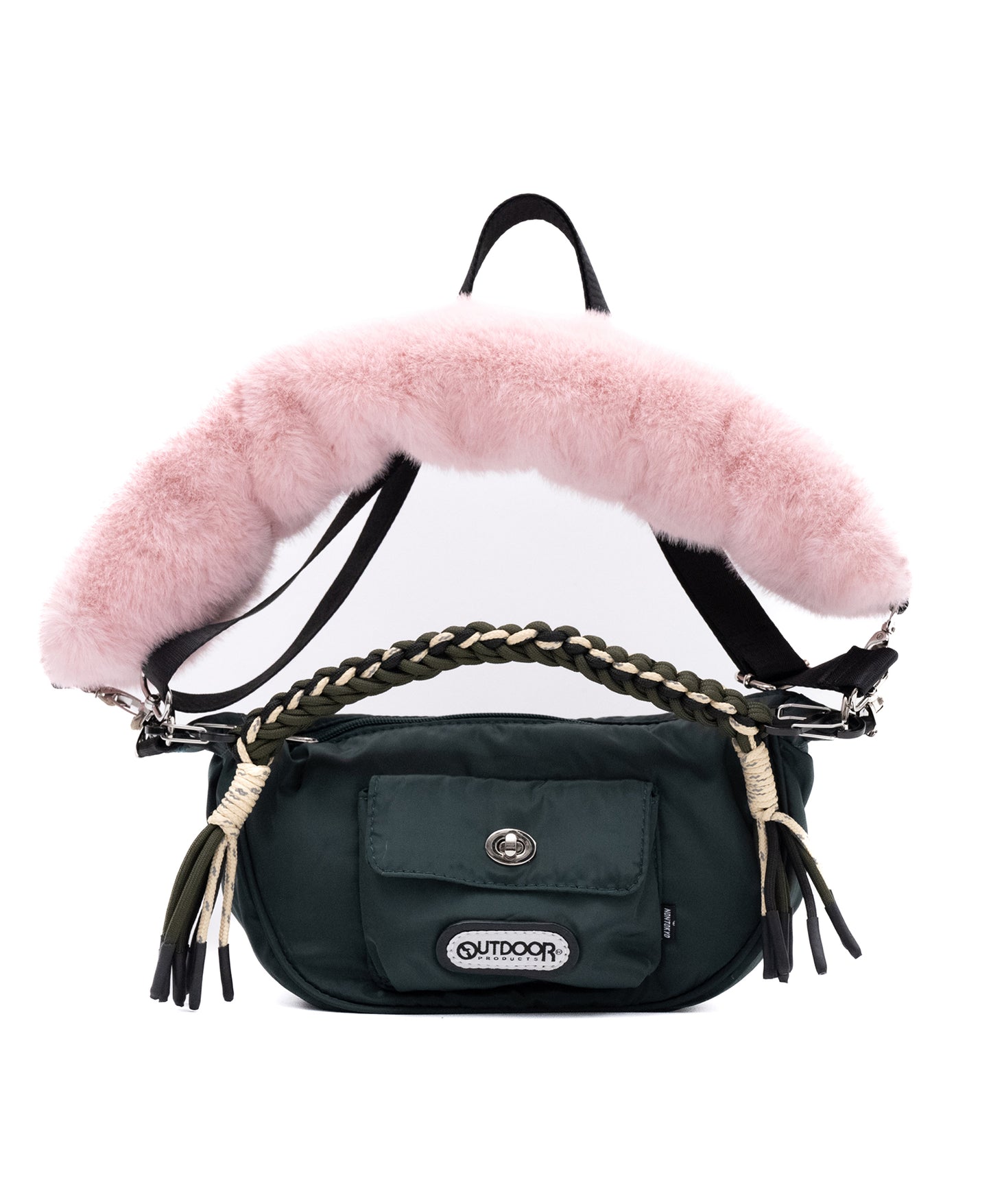 3WAY FUR HANDLE BAG