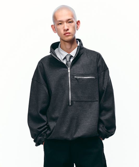WOOL HALF ZIP