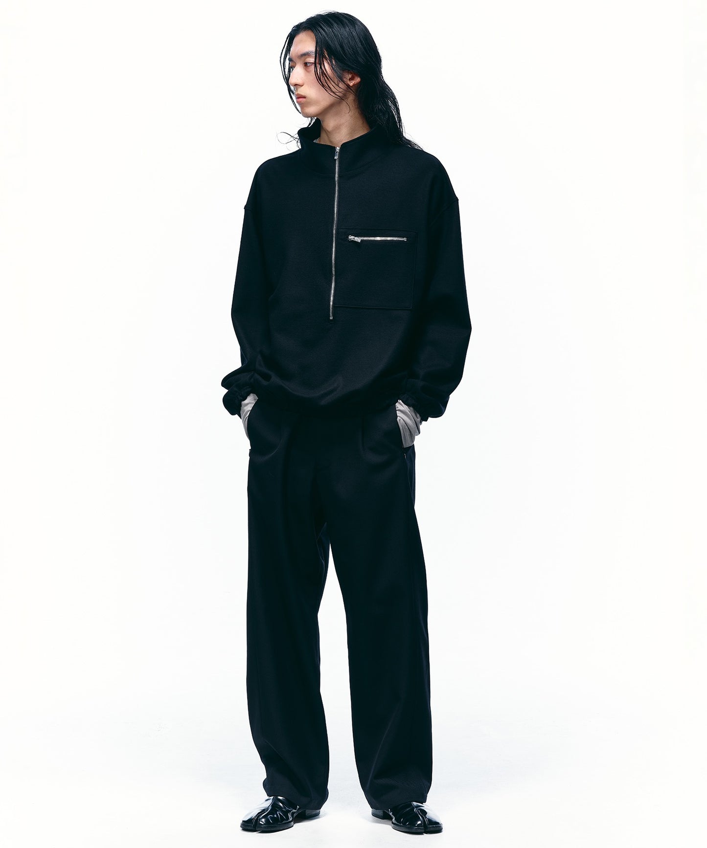 WOOL HALF ZIP