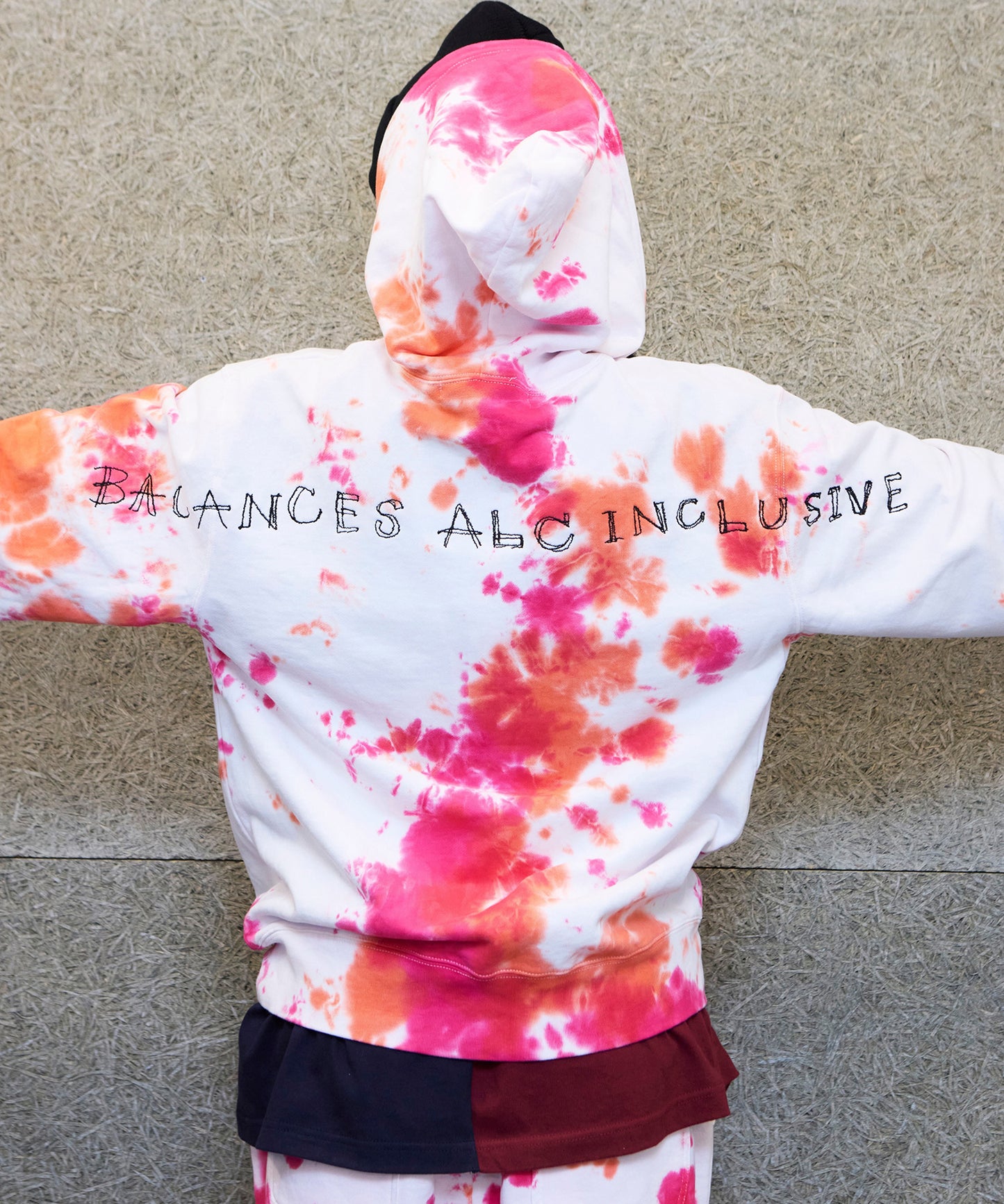 BLC ZIP TIE DYE HOODIE[ALEX LOGO]