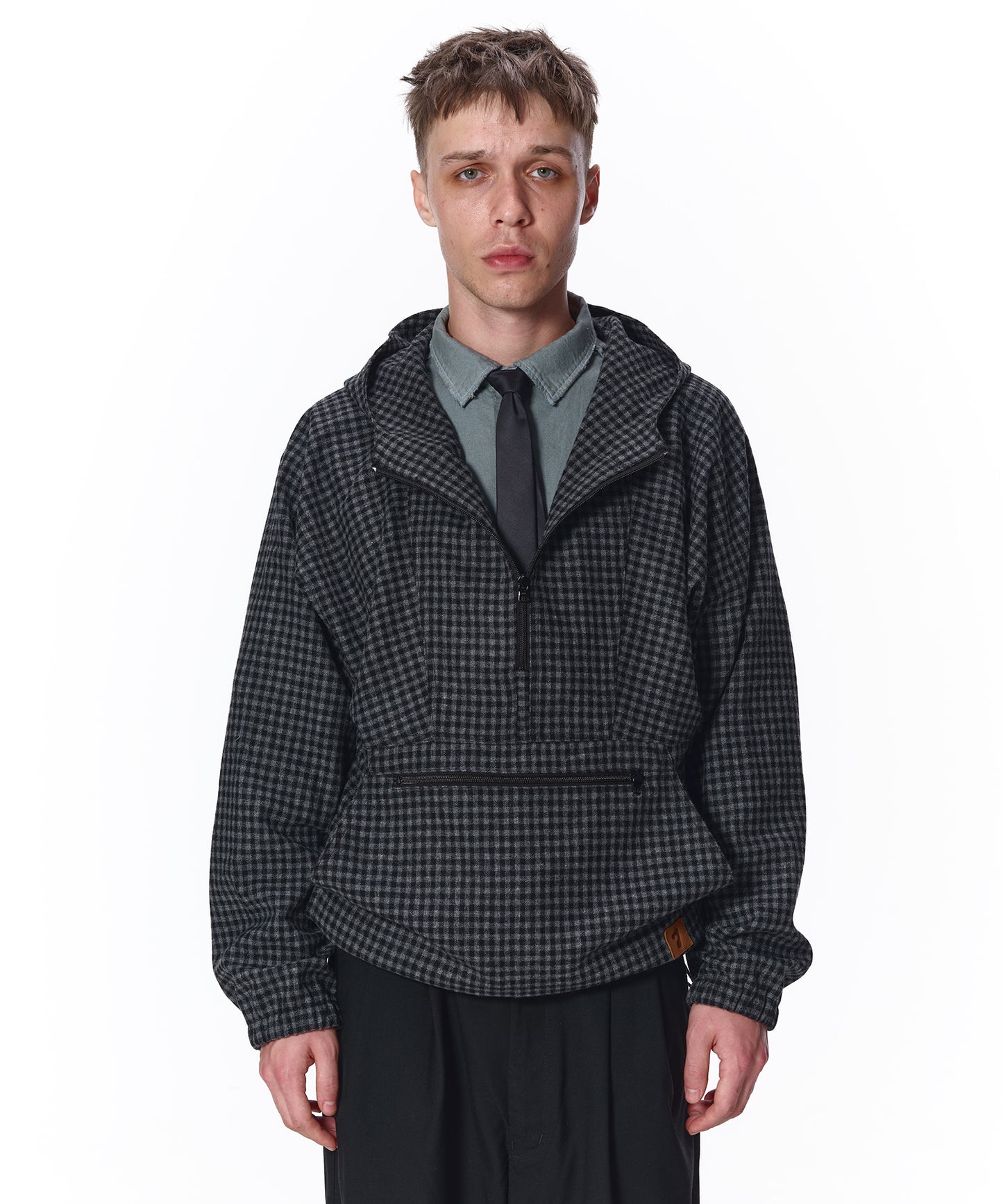 CHECK PULLOVER PARKA