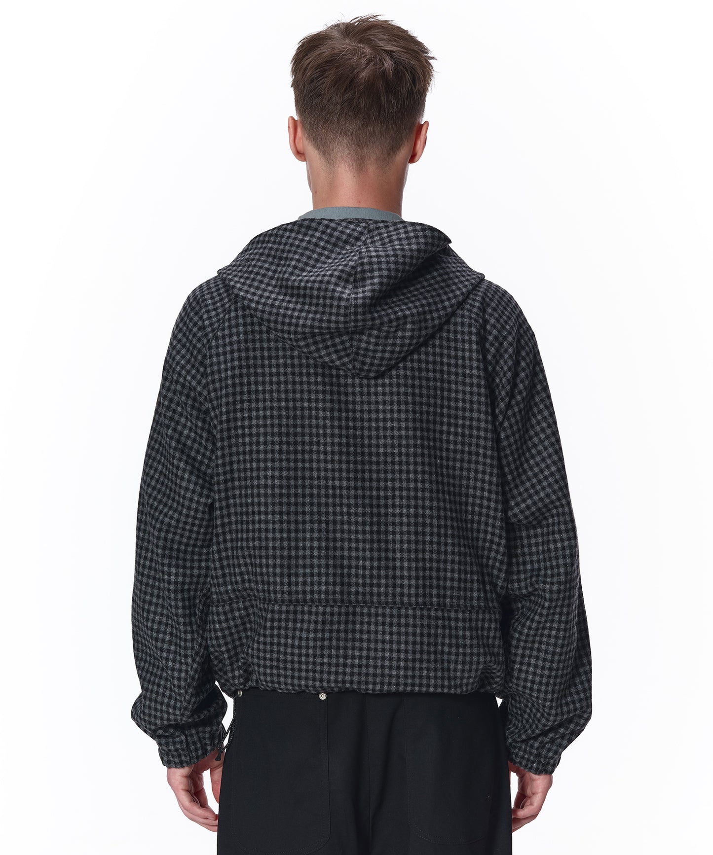 CHECK PULLOVER PARKA