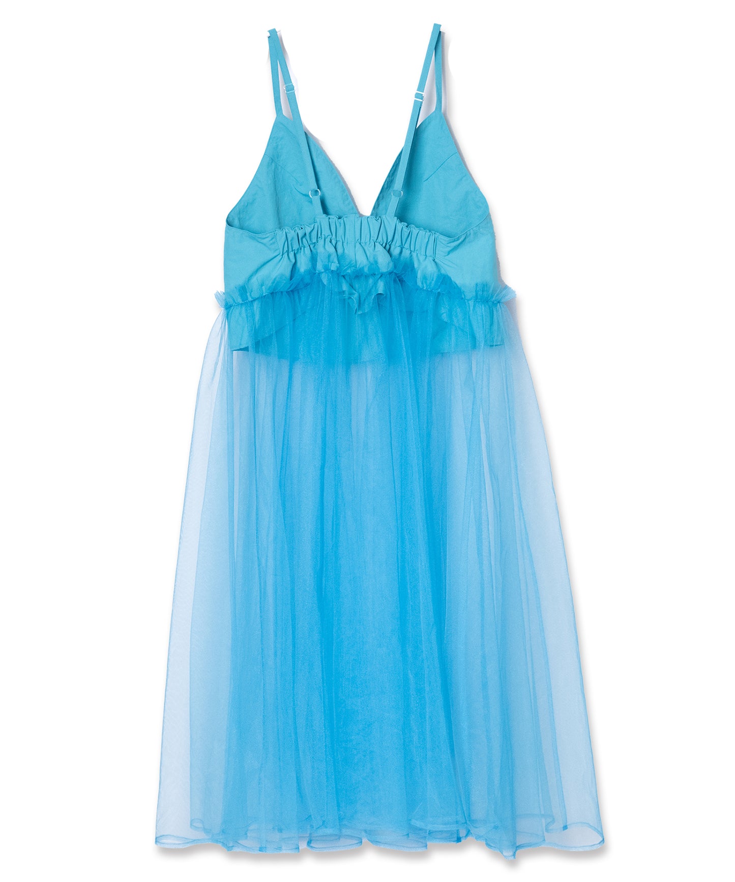 GATHER TULLE CAMISOLE ONE-PIECE