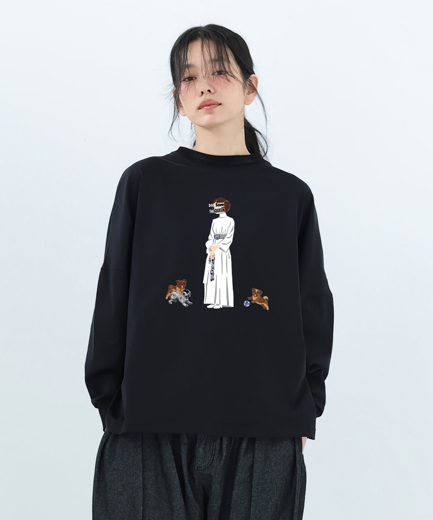 DOG SAVE THE QUEEN Wide Pullover