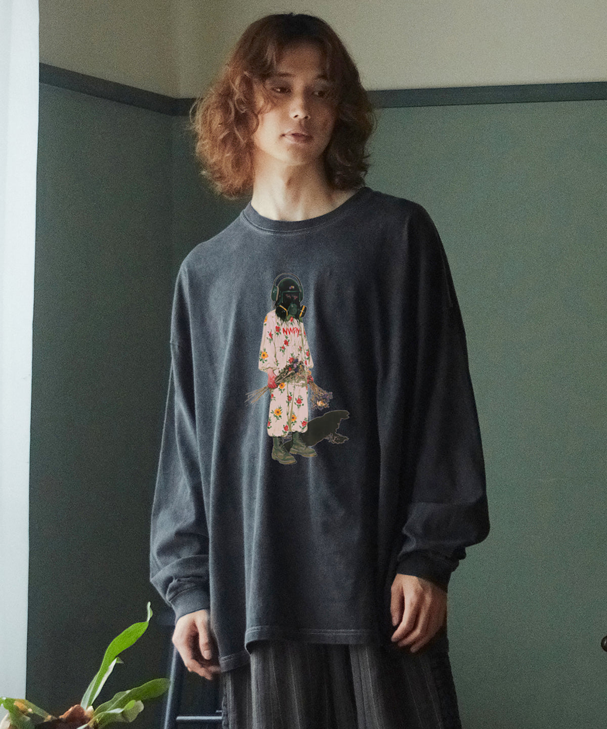 PIGMENT-DYED L/S TEE（/FLOWER DRIFTER）