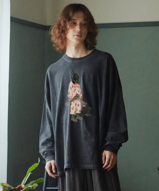 PIGMENT-DYED L/S TEE（/FLOWER DRIFTER）