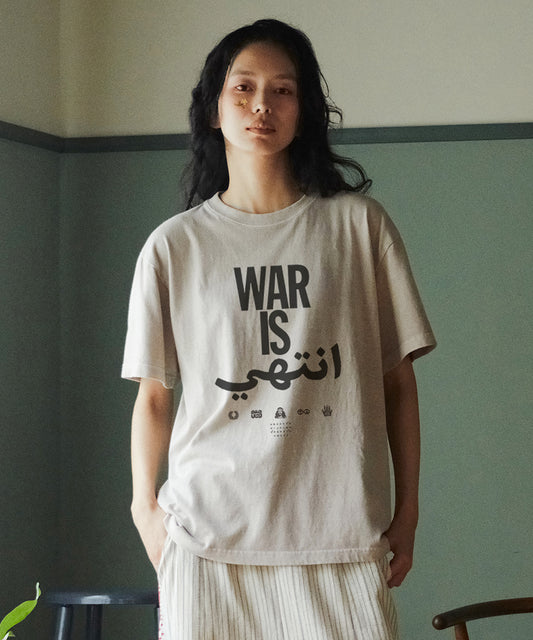 PIGMENT-DYED TEE（WAR IS OVER）