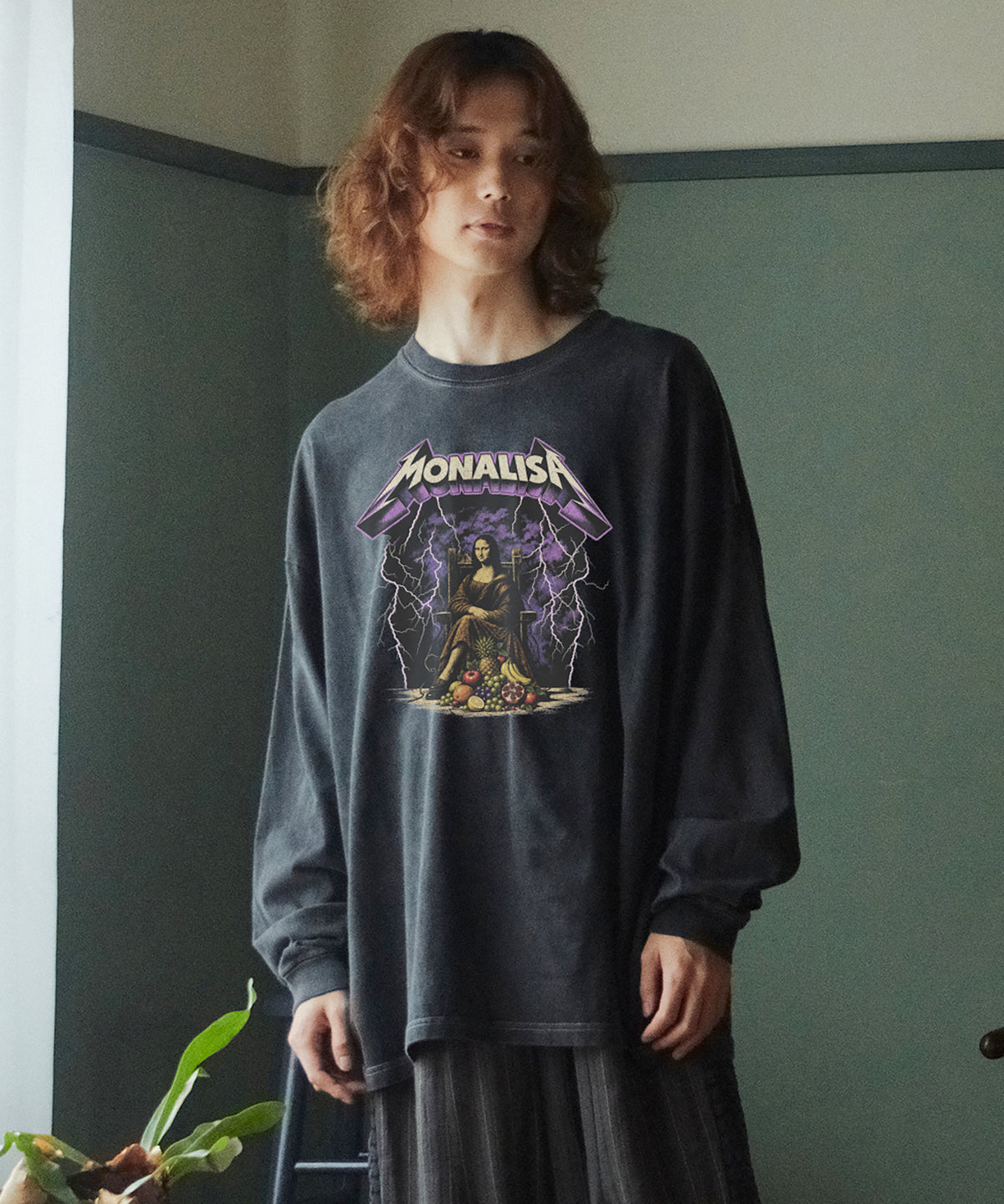 PIGMENT-DYED L/S TEE（MONALISA）