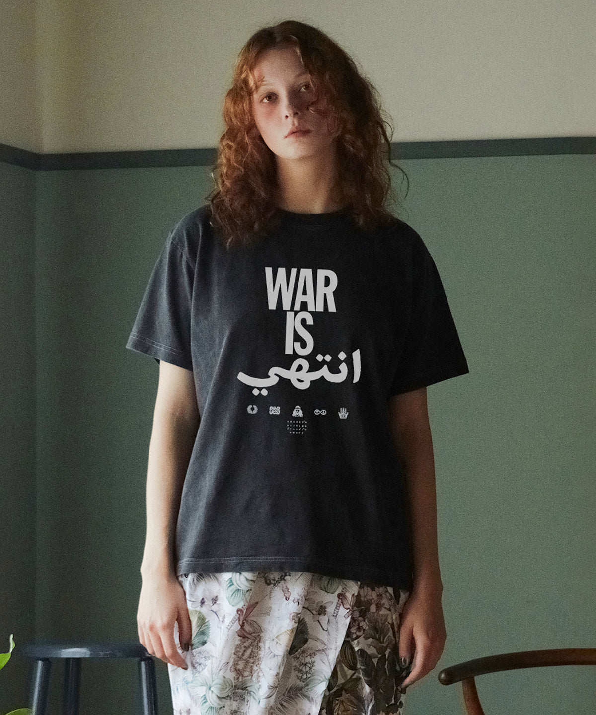 PIGMENT-DYED TEE（WAR IS OVER）