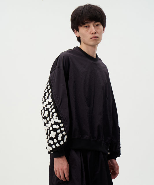 KAJIF NYLON CROCHET SLEEVE PULLOVER
