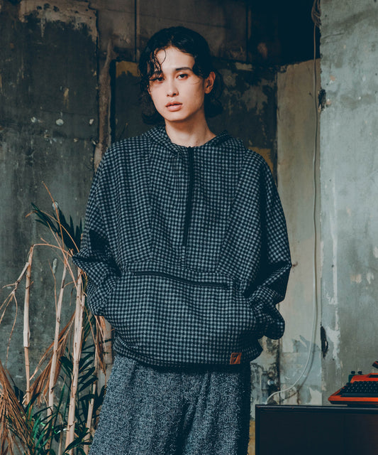 CHECK PULLOVER PARKA