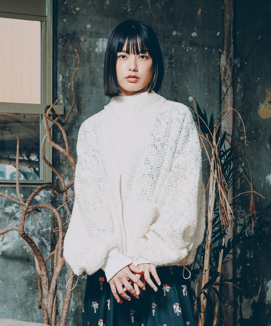 FEATHER LACE BLOUSON