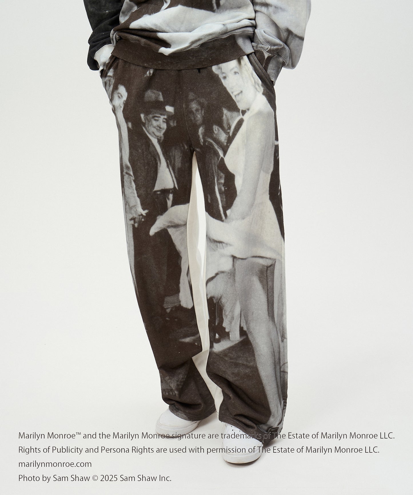 MARILYN MONROE INKJET PRINT SWEAT PANTS