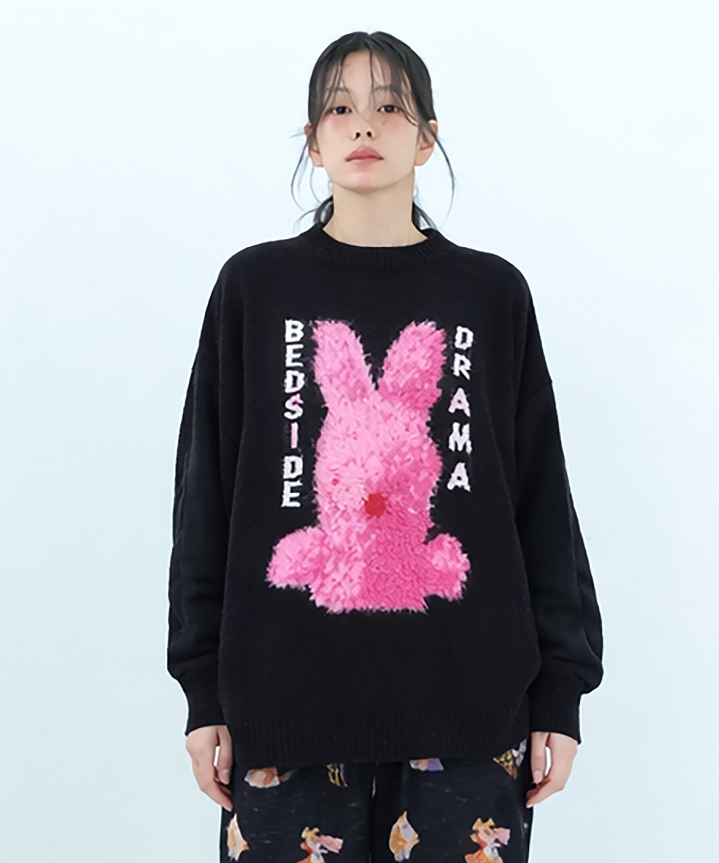Pink Rabbit Wide Knit Sweater