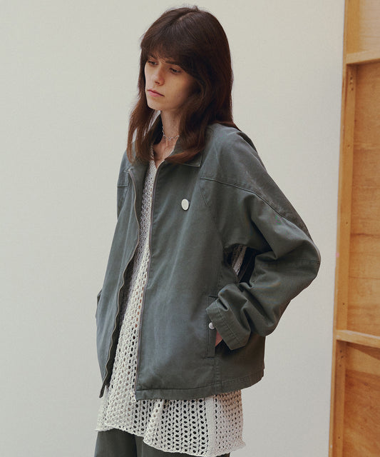 DRAPING CHINO ZIPJACKET