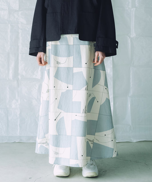 PATTERN SHUFFLE SKIRT / パターンシャッフルスカート 【納期9月中旬】