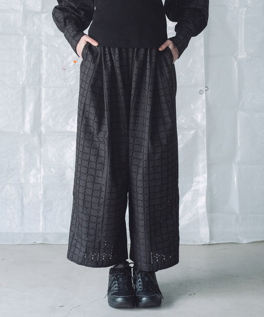 CHECK LACE PANTS / チェックレースパンツ 【納期8月中旬】