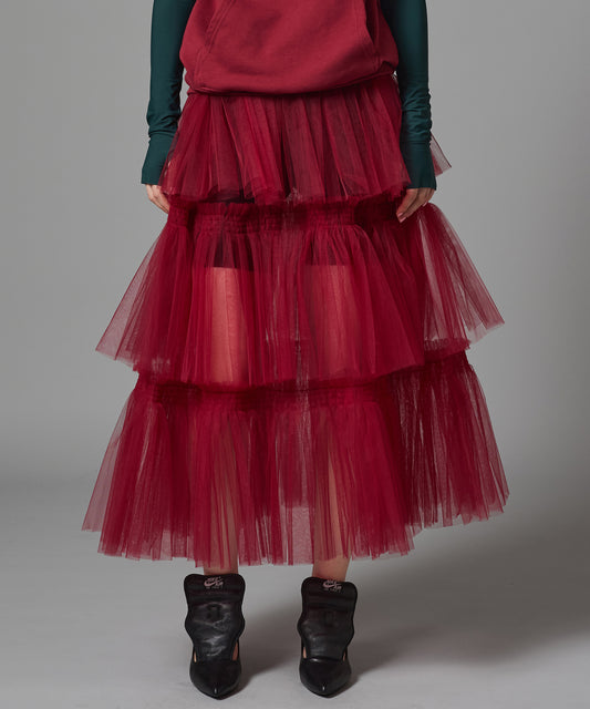 TULLE TIERED SKIRT