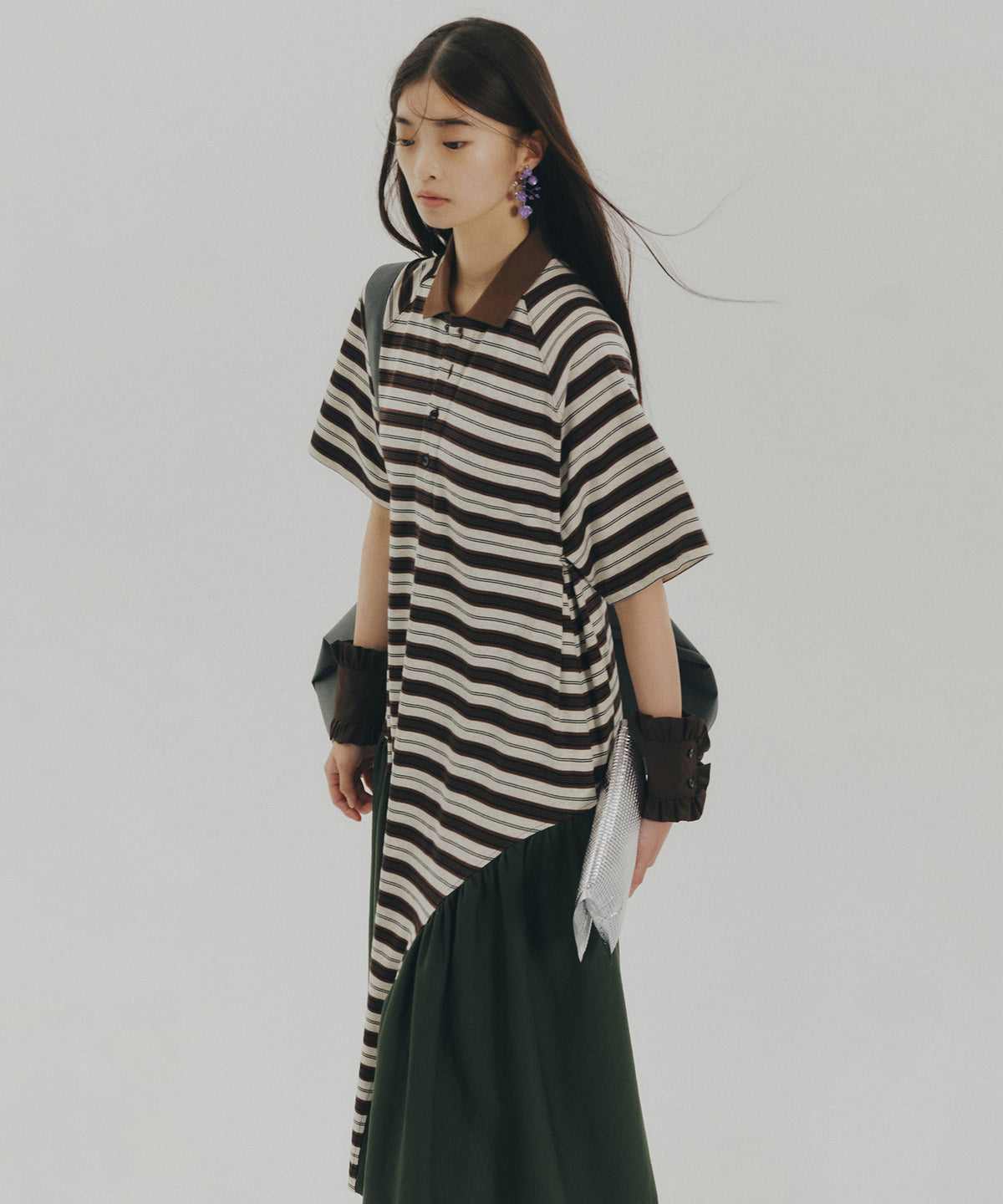 BORDER POLO ONE-PIECE