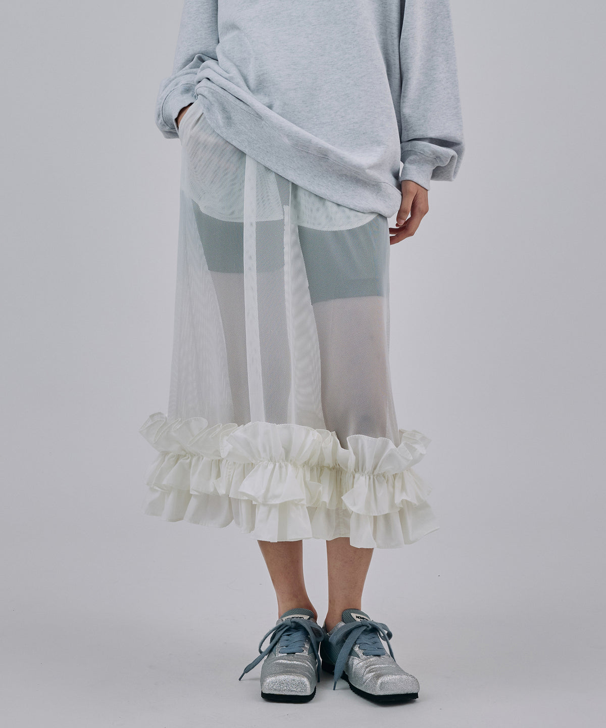 FRILL MESH SKIRT