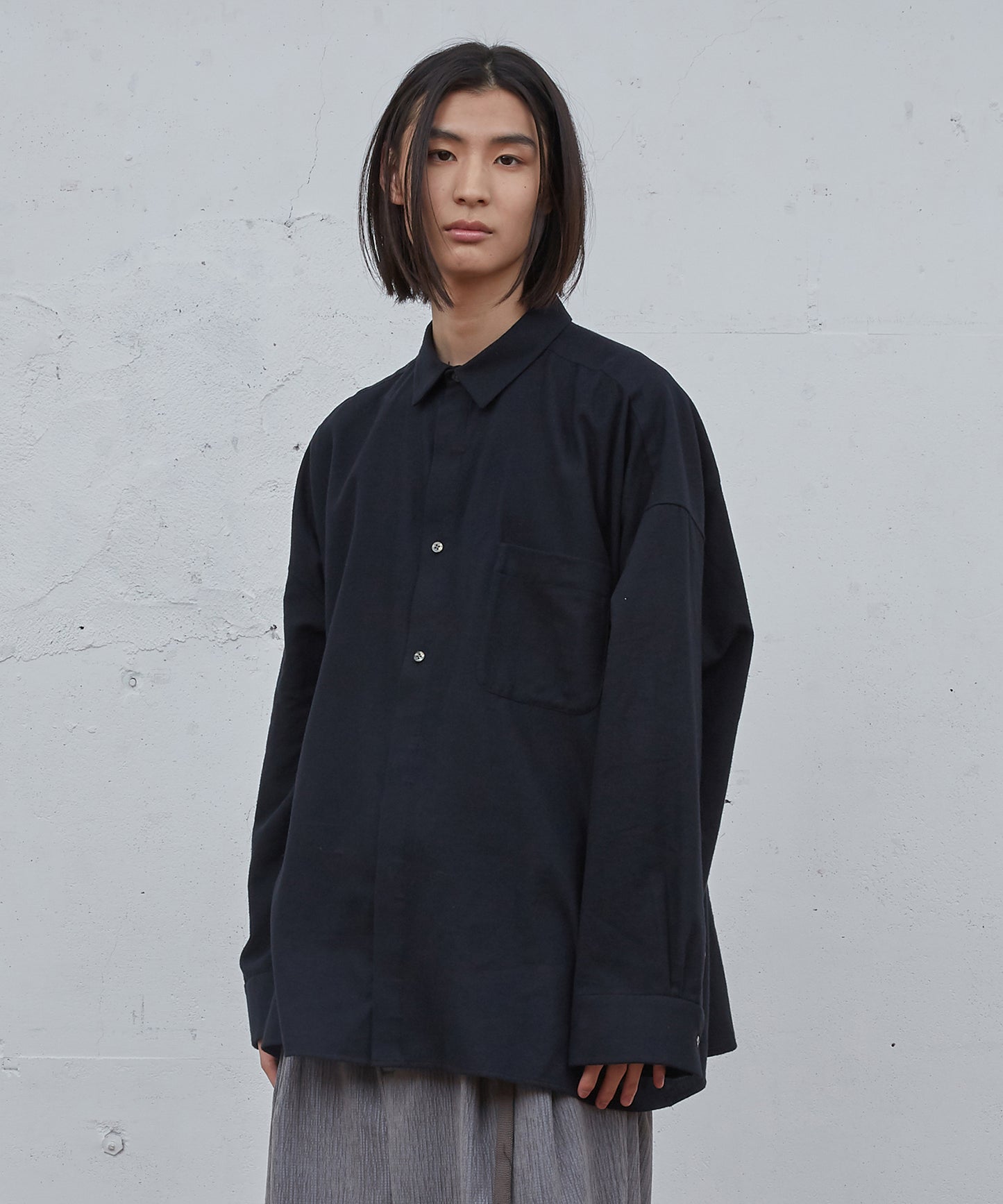 コットンビエラワイドBOXシャツ