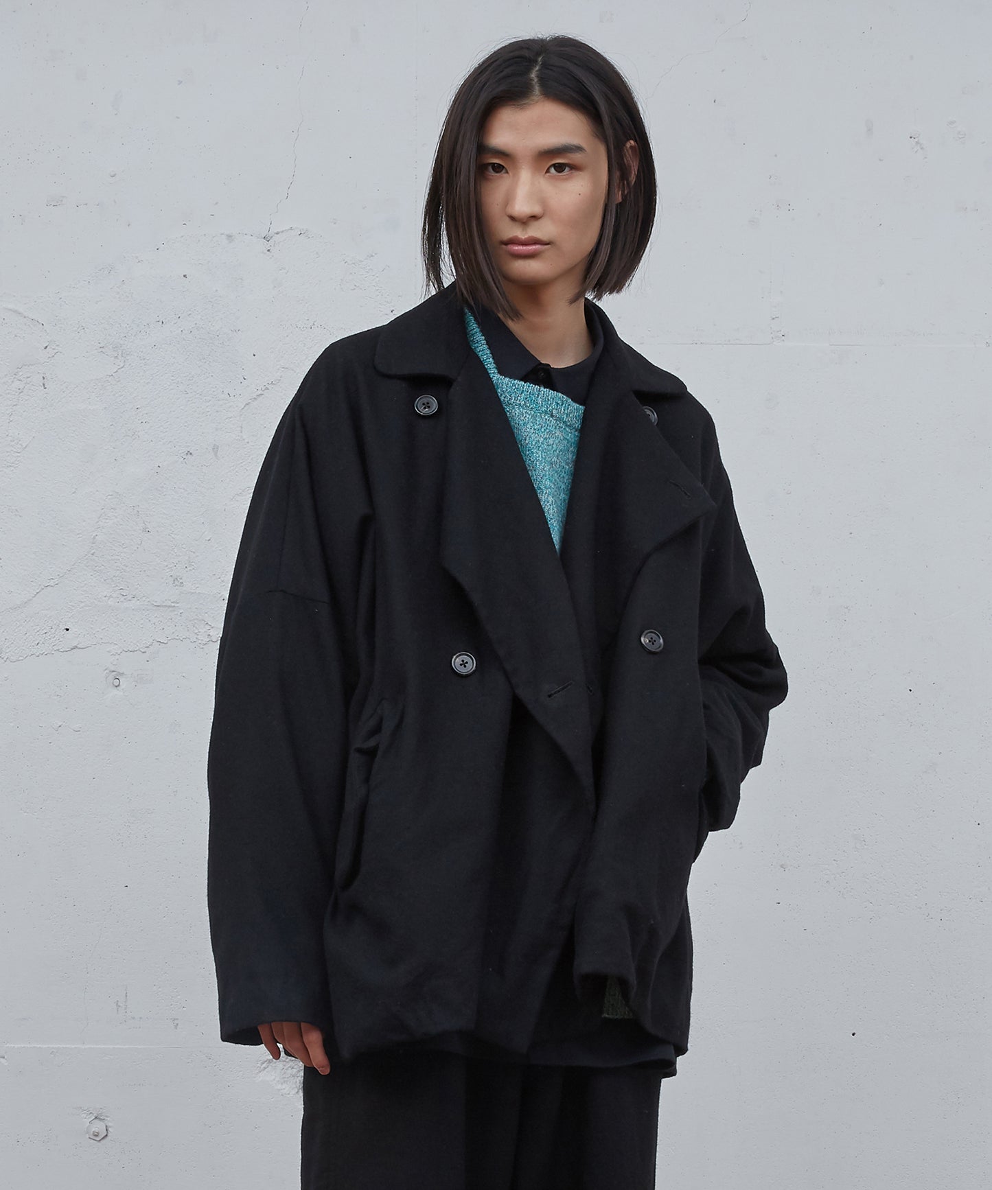 縮絨ウールWワイドショートCT