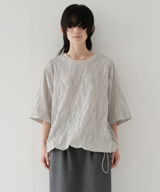 tucked dobby poncho shirt