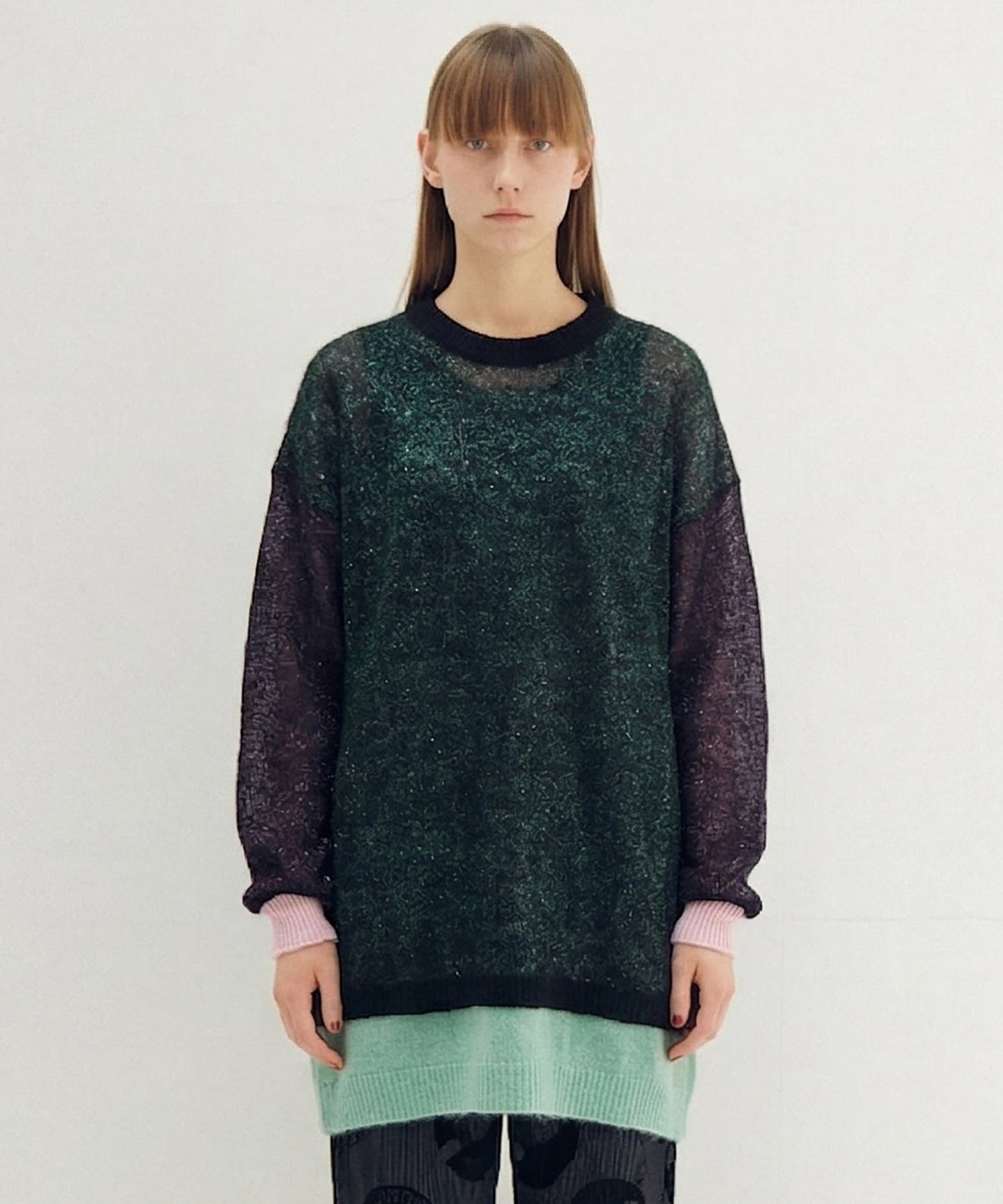 Mohair Layer Knit Pulover