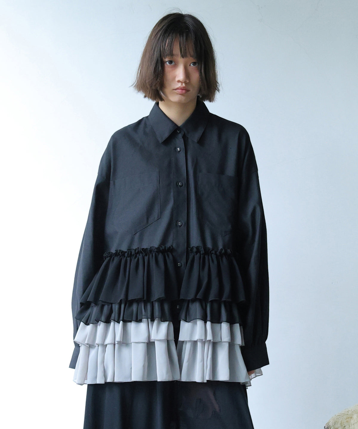 FRILL SHIRT JACKET