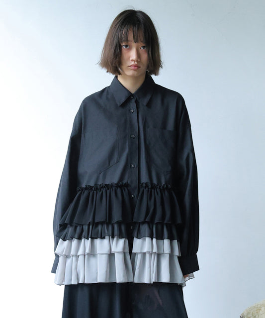 FRILL SHIRT JACKET