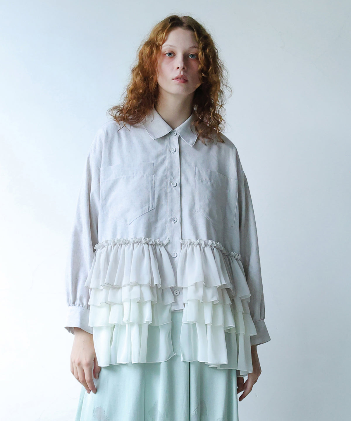 FRILL SHIRT JACKET