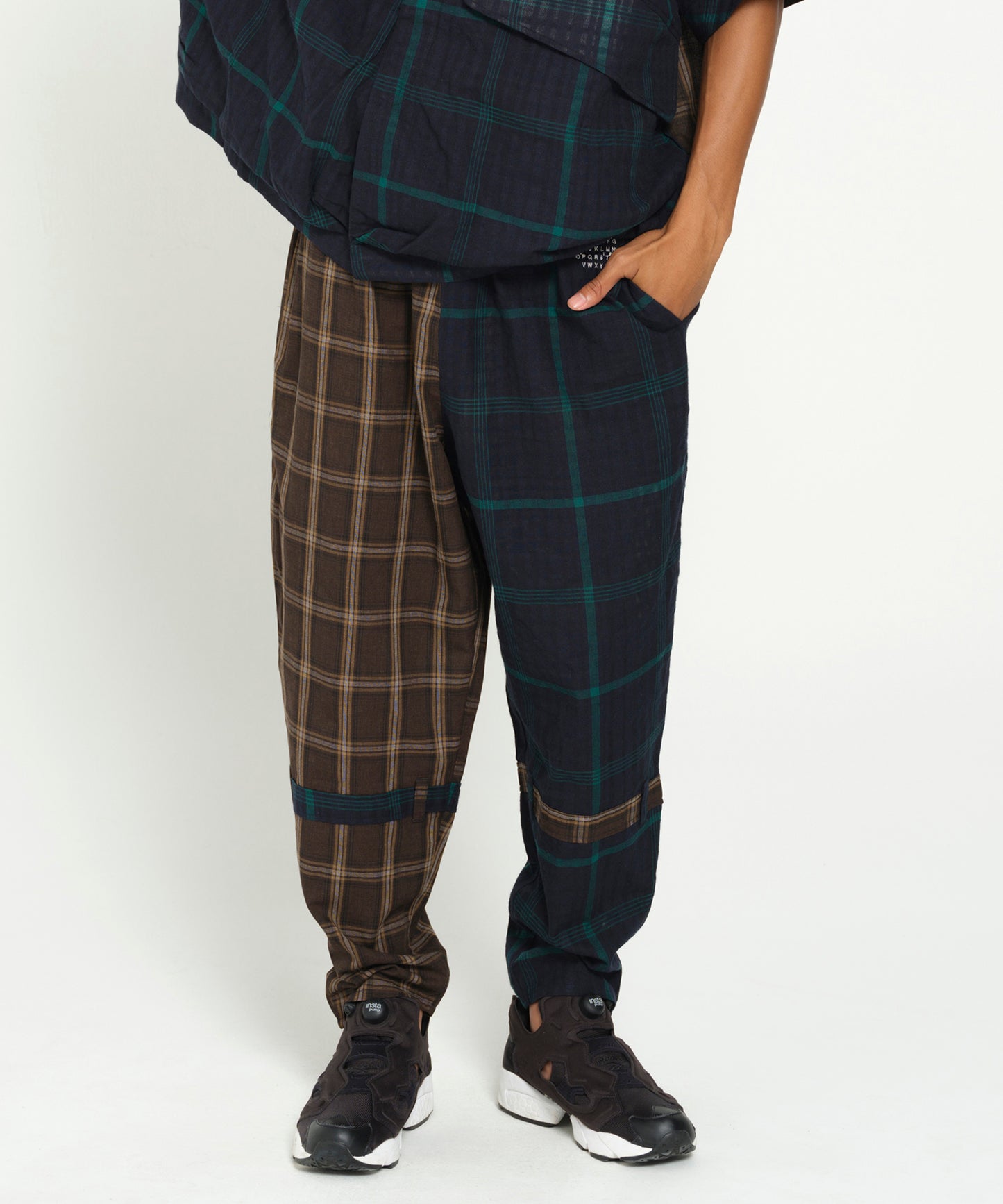 MIX CHECK BONTAGE PANTS