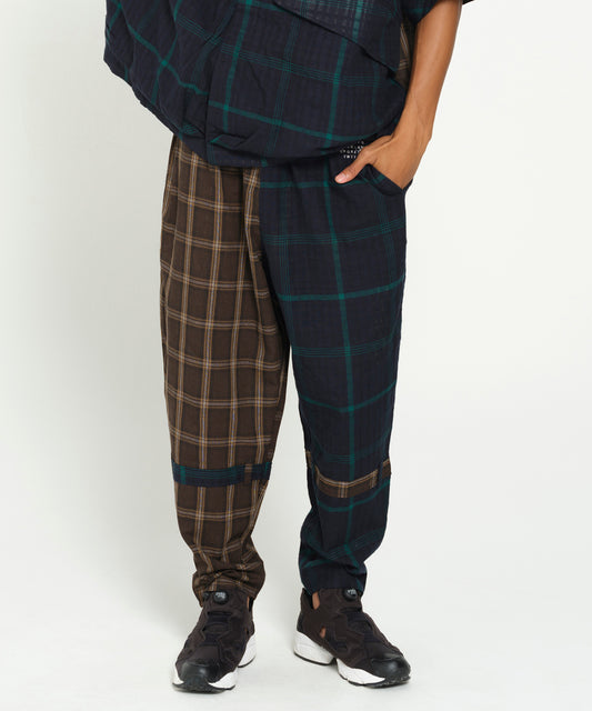 MIX CHECK BONTAGE PANTS
