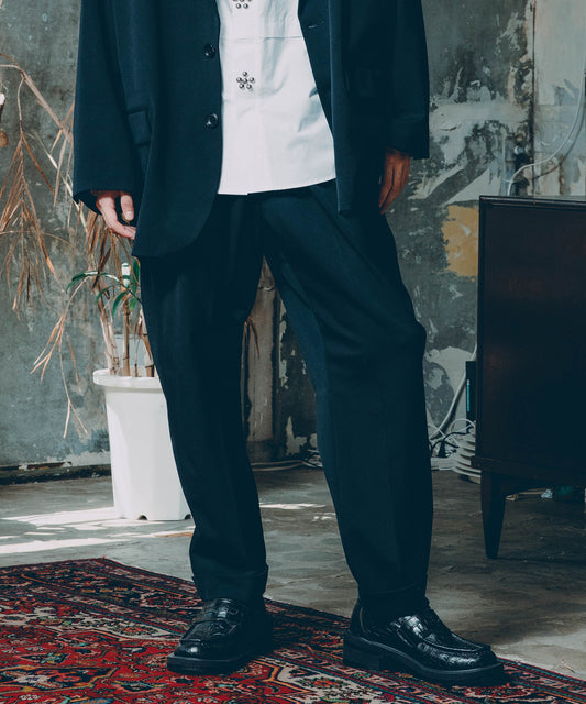 gabardine two-tuck slacks