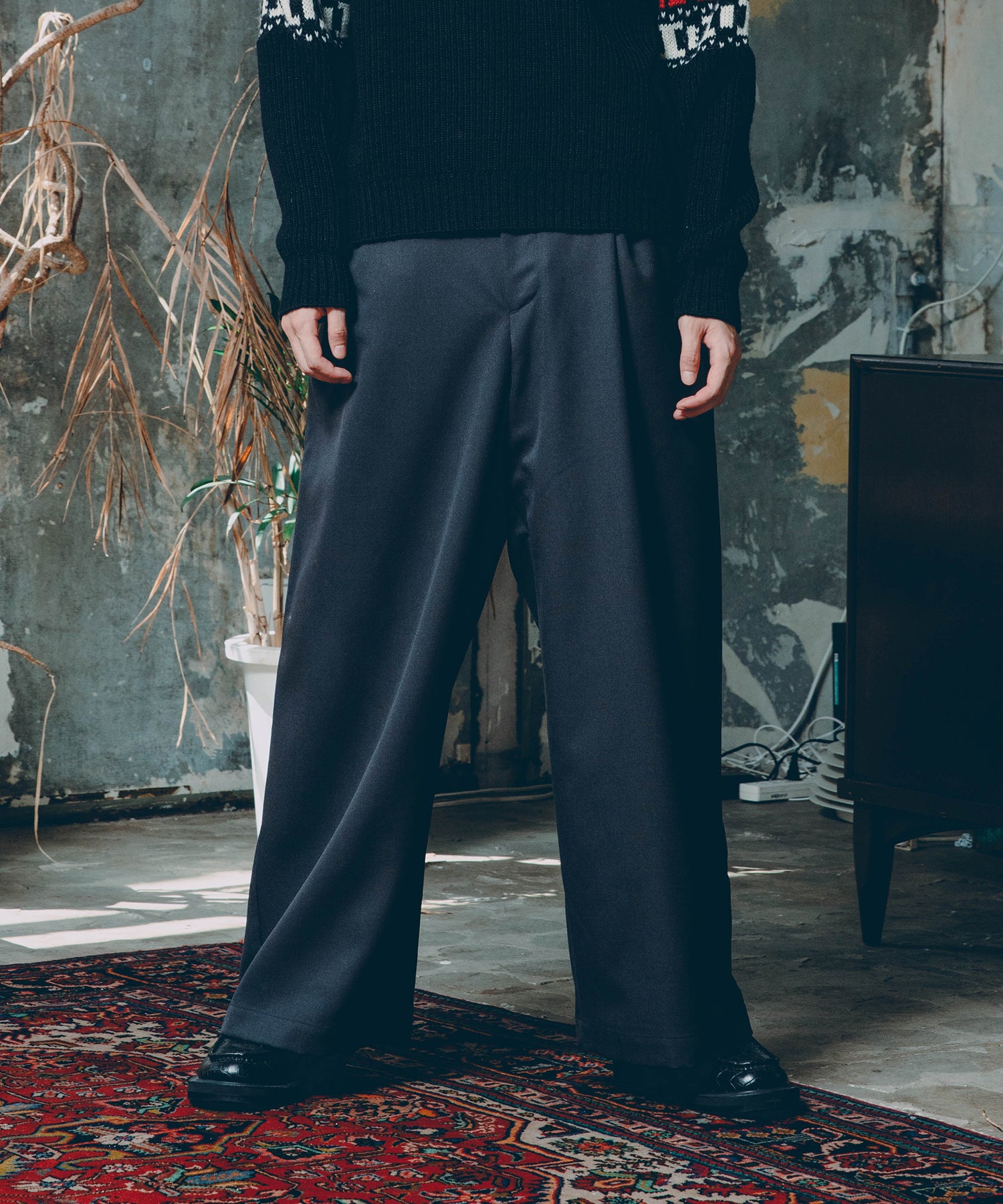 パンツ Dulcamara    wide pants Dulcamara (ドゥルカマラ) よそいきオーバータックPT