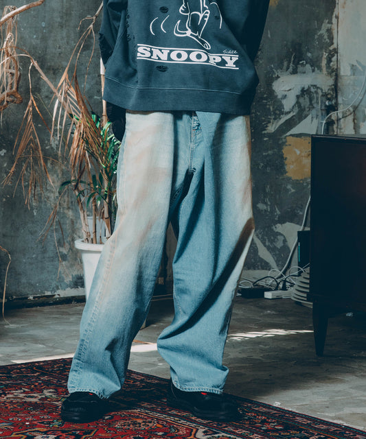 OVER RAP DENIM PANTS