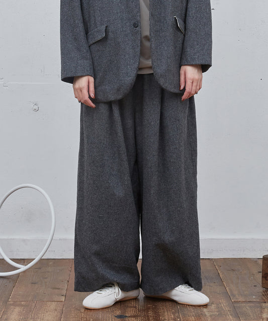 縮絨ウールワイドPT