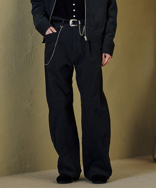 ENGINEERED DRAPING FLARE CORDUROY PANTS