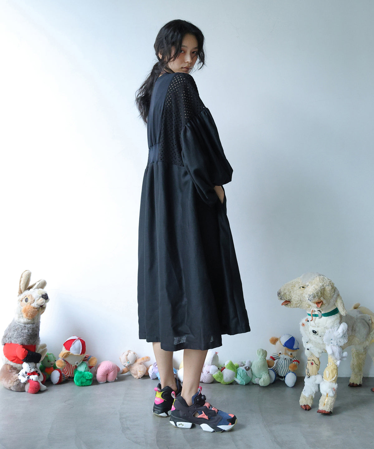 MIXTURE MEMORY DRESS　PLAIN