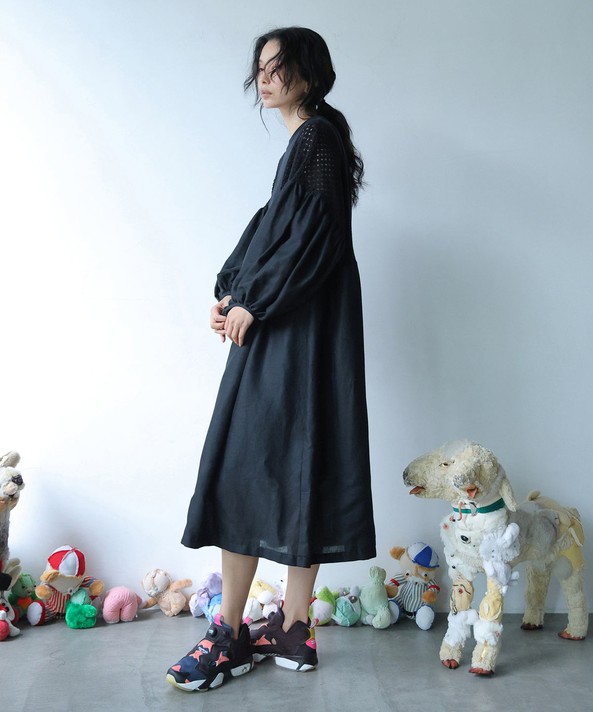 MIXTURE MEMORY DRESS　PLAIN