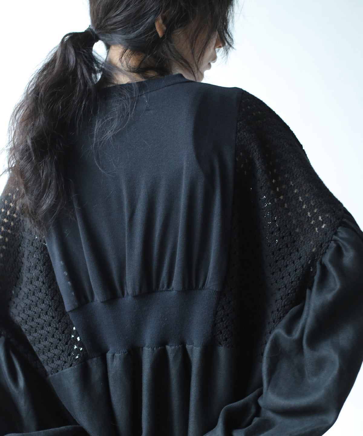 MIXTURE MEMORY DRESS　SILK SCREEN