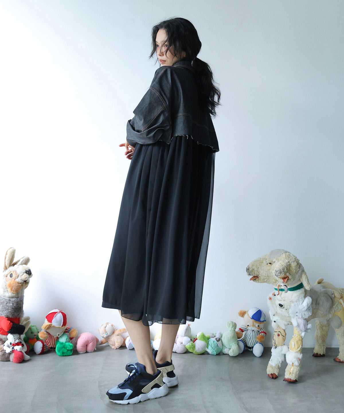RAW-EDGE DENIM COAT