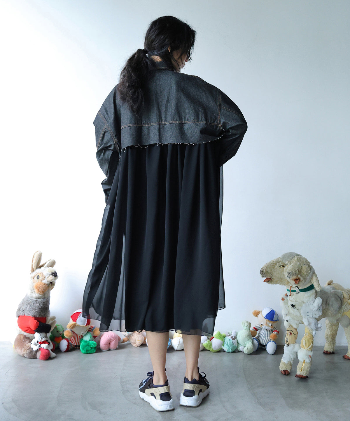 RAW-EDGE DENIM COAT