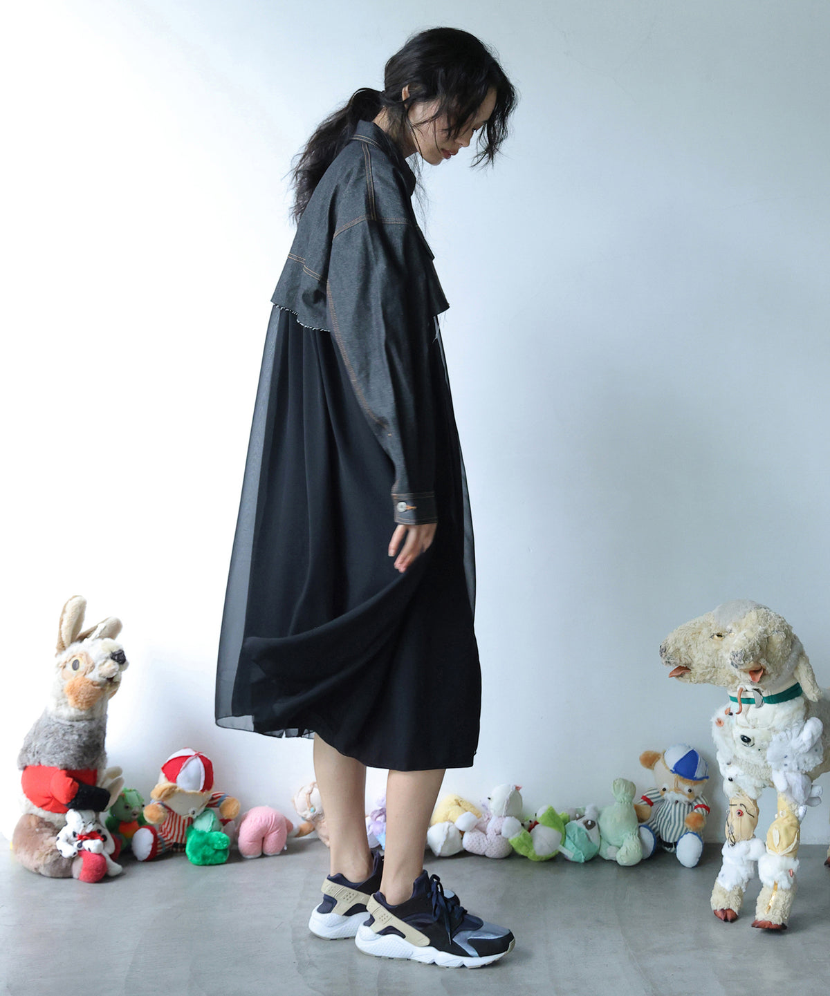 RAW-EDGE DENIM COAT