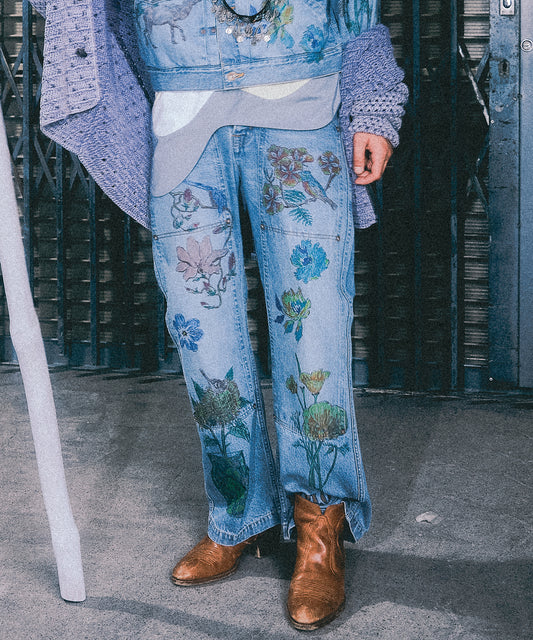 HAND-PAINT DENIM PANTS