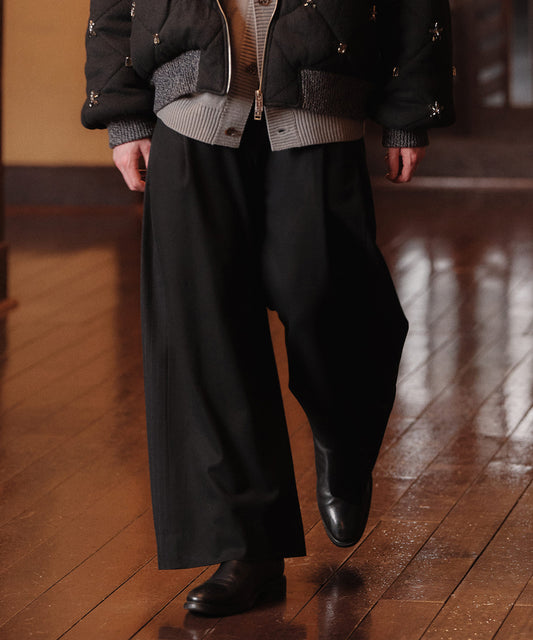 WOOL WIDE PANTS